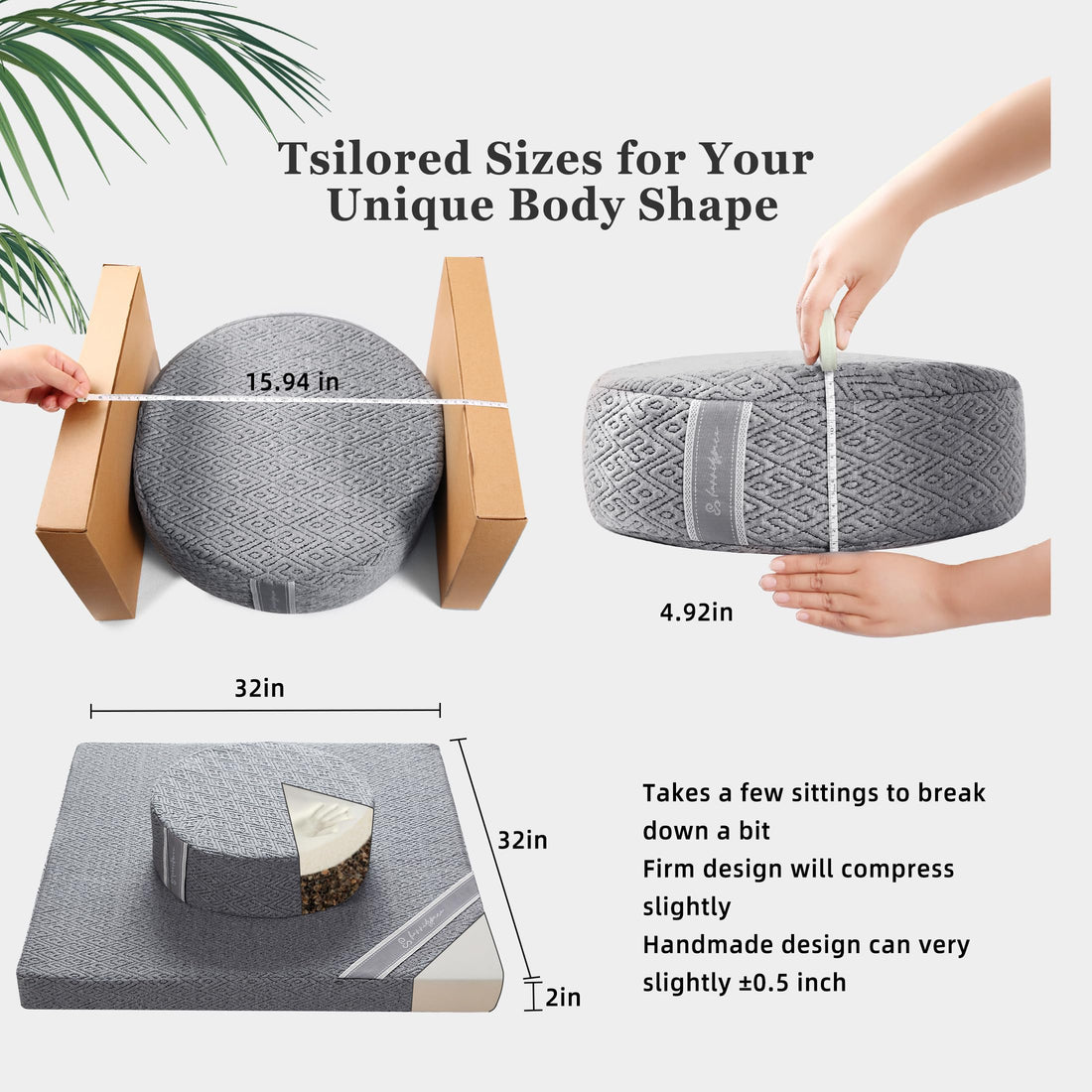 Meditation Cushion Set with Buckwheat Hulls & Memory Foam by Zafu- Ergonomic Support for Yoga & Sitting - Removable Machine-Washable Luxury Velvet Cover - for Adults and Kids (Blue),TCoU Recommendations from Amazon Products
