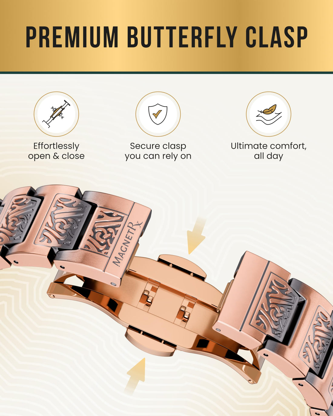 MagnetRX® Magnetic Copper Bracelet for Men — EllipseMAX 5X Strength 5,000 Gauss Magnets — Designed in USA & Patent Pending — Premium Mens Copper Bracelet with Adjustable Length, TCoU Recommendations from Amazon Products