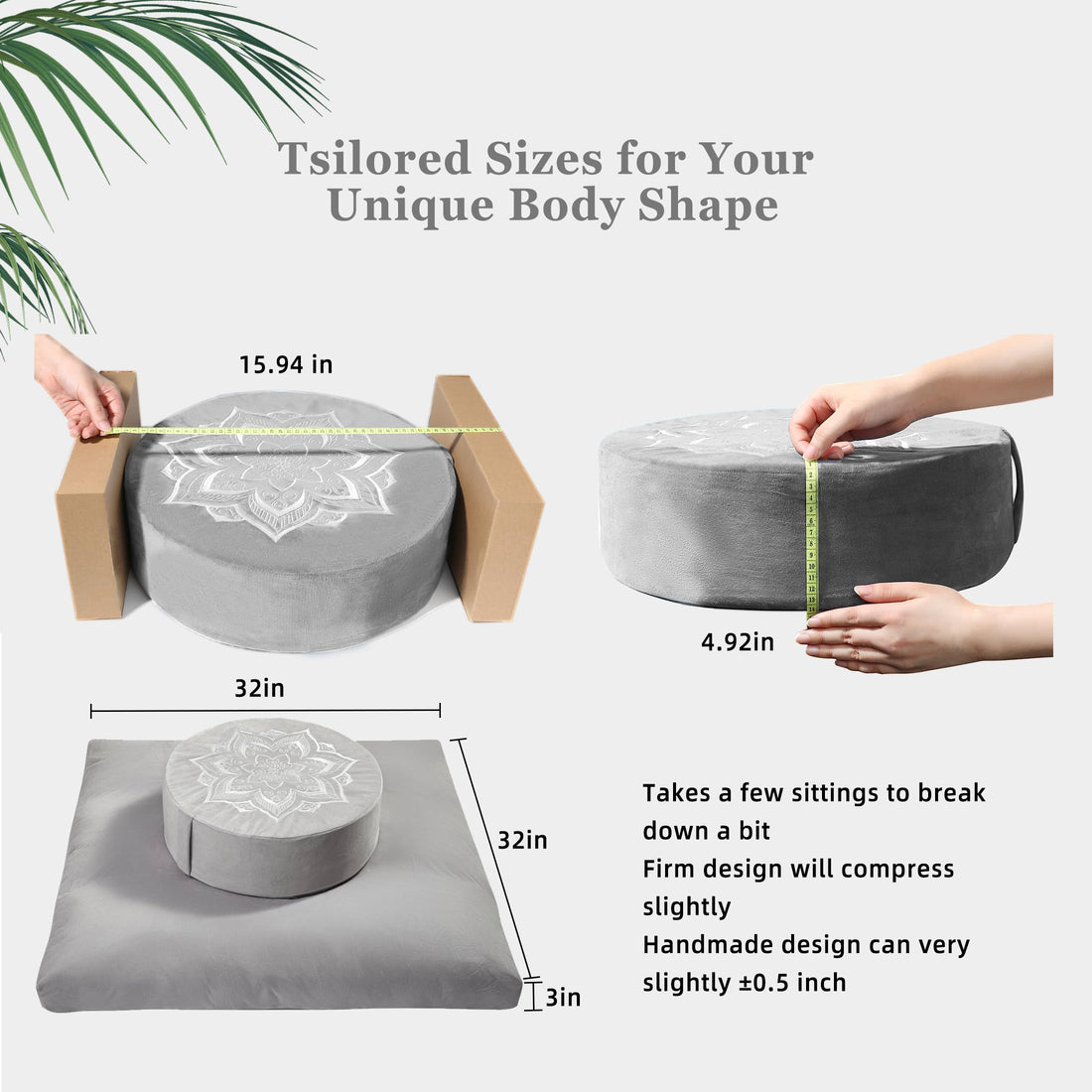 Meditation Cushion Set with Buckwheat Hulls & Memory Foam by Zafu- Ergonomic Support for Yoga & Sitting - Removable Machine-Washable Luxury Velvet Cover - for Adults and Kids (Blue),TCoU Recommendations from Amazon Products