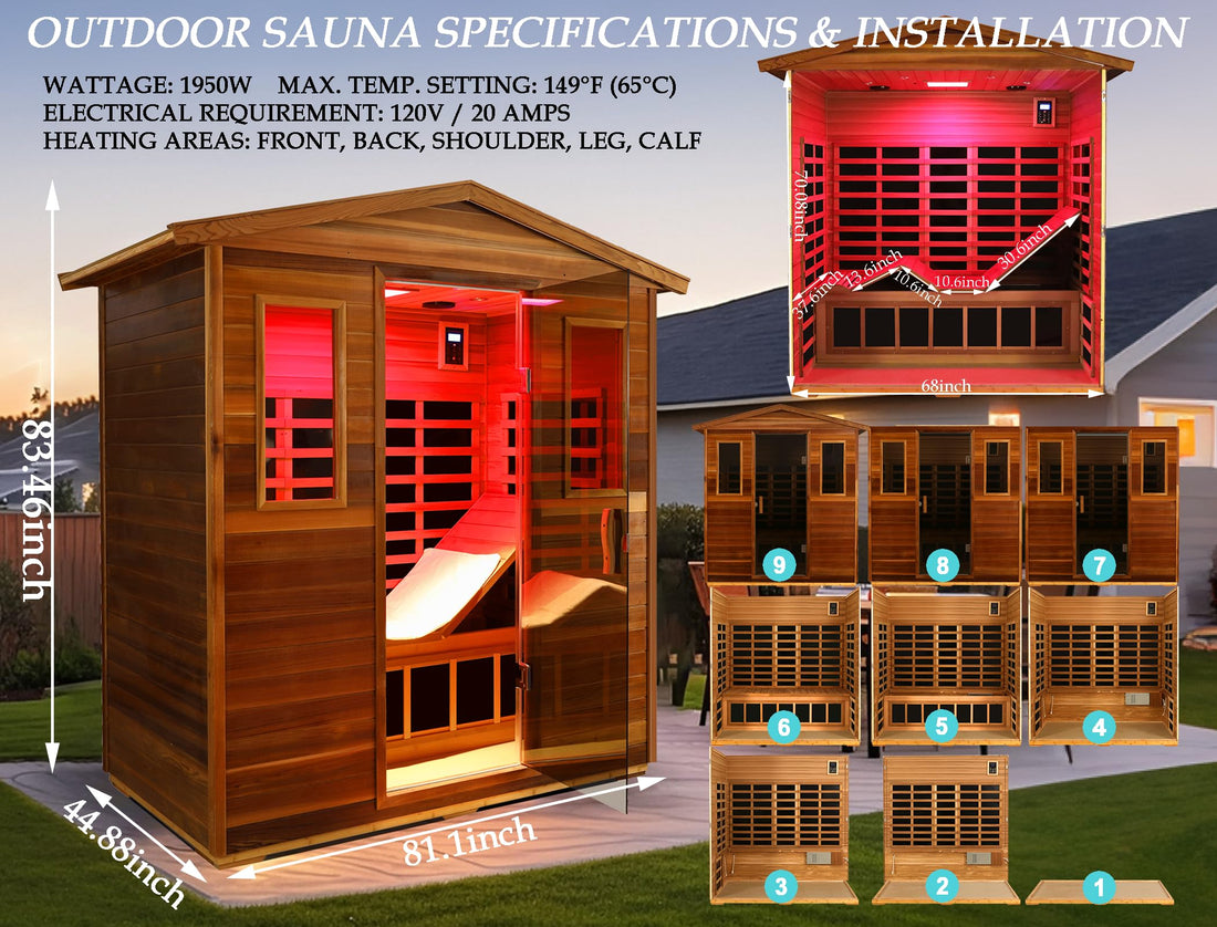 Home Sauna--Smart APP Control 2-3 Person Ultra Low EMF (0-5mG) Far Infrared Sauna for Home, 1520W Hemlock Wood Sauna Room with Bluetooth Speaker & Chromotherapy Lights, LCD Touch Panel, Constant Temperature Cover-TCoU Recommendations from Amazon Products