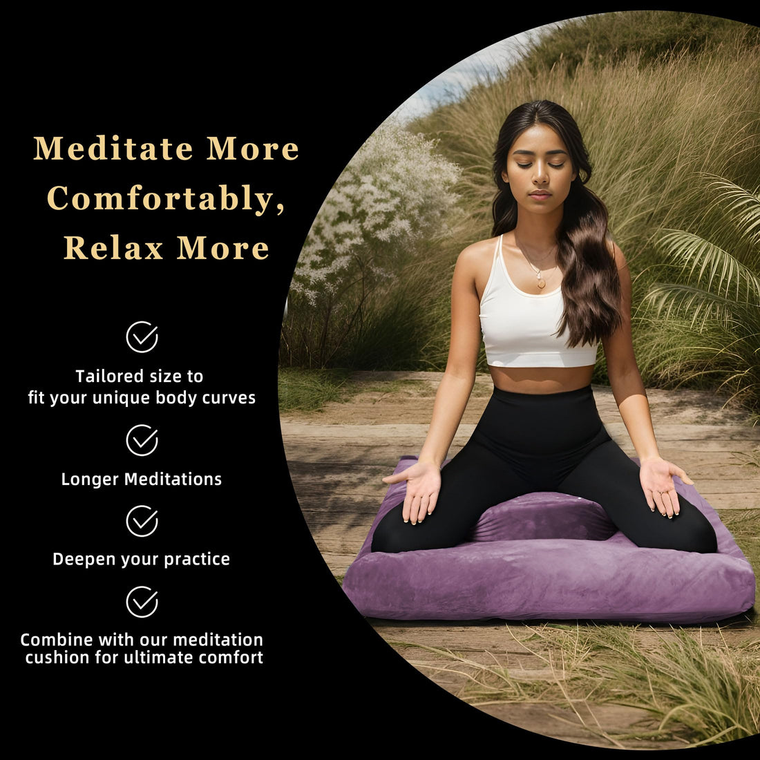 Meditation Cushion Set with Buckwheat Hulls & Memory Foam by Zafu- Ergonomic Support for Yoga & Sitting - Removable Machine-Washable Luxury Velvet Cover - for Adults and Kids (Blue),TCoU Recommendations from Amazon Products