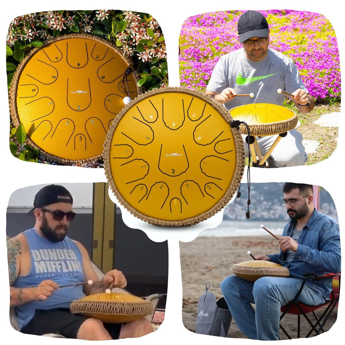 The Balmy Drum - 15 Note 14 Inch Steel Tongue Drum, Steel Drum Instrument, Drums For Children and Adults, Balmy Drum Set for Kids with Music Book, Handpan, Mallet and Carry Bag (Blue), TCoU Recommendations from Amazon Products