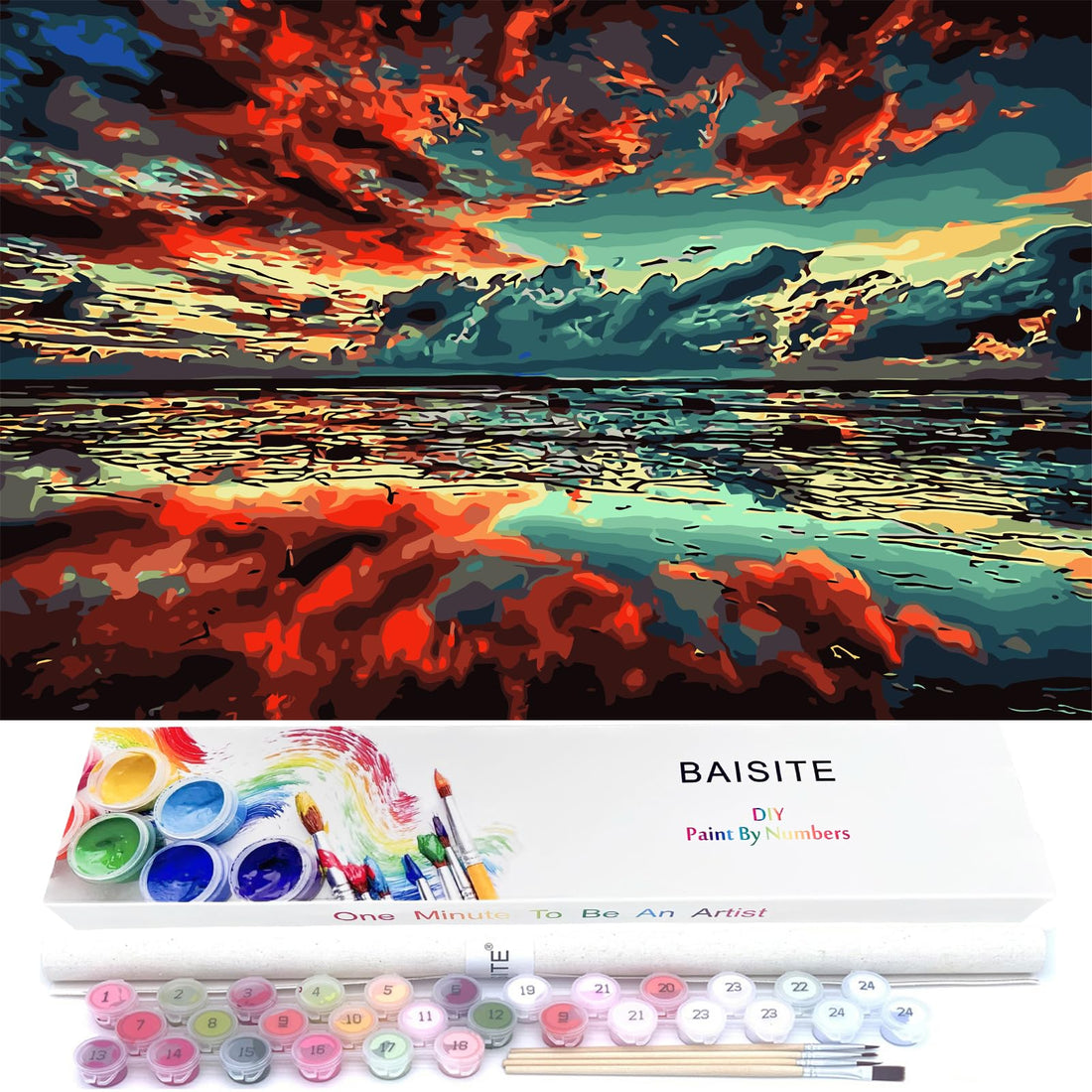 Paint by Numbers Kit for Adults,16" Lx20 W Canvas for Painting Kits for Adults in Colorful Box-Breathtaking Colorful Scenery 8481-Already Stretched on a Wooden Frame, TCoU Recommendations from Amazon Products