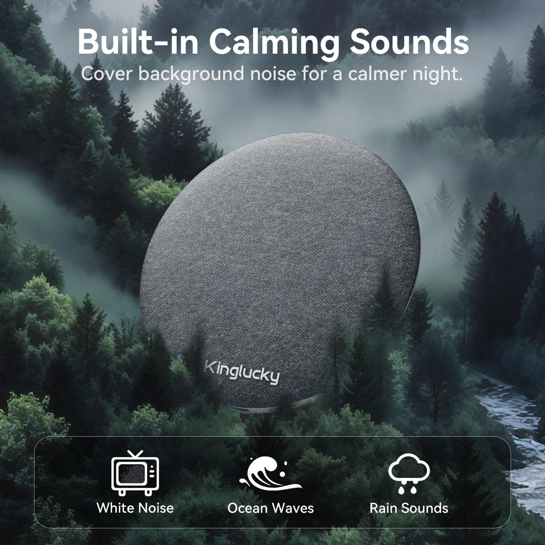 Pillow Speaker for Sleeping, wireless, no ear pods needed, Bluetooth , Under Pillow with Built-in Sound Machine for Sleeping, White & Pink Noise Sound, made by Kinglucky--TCoU Recommendations from Amazon Products