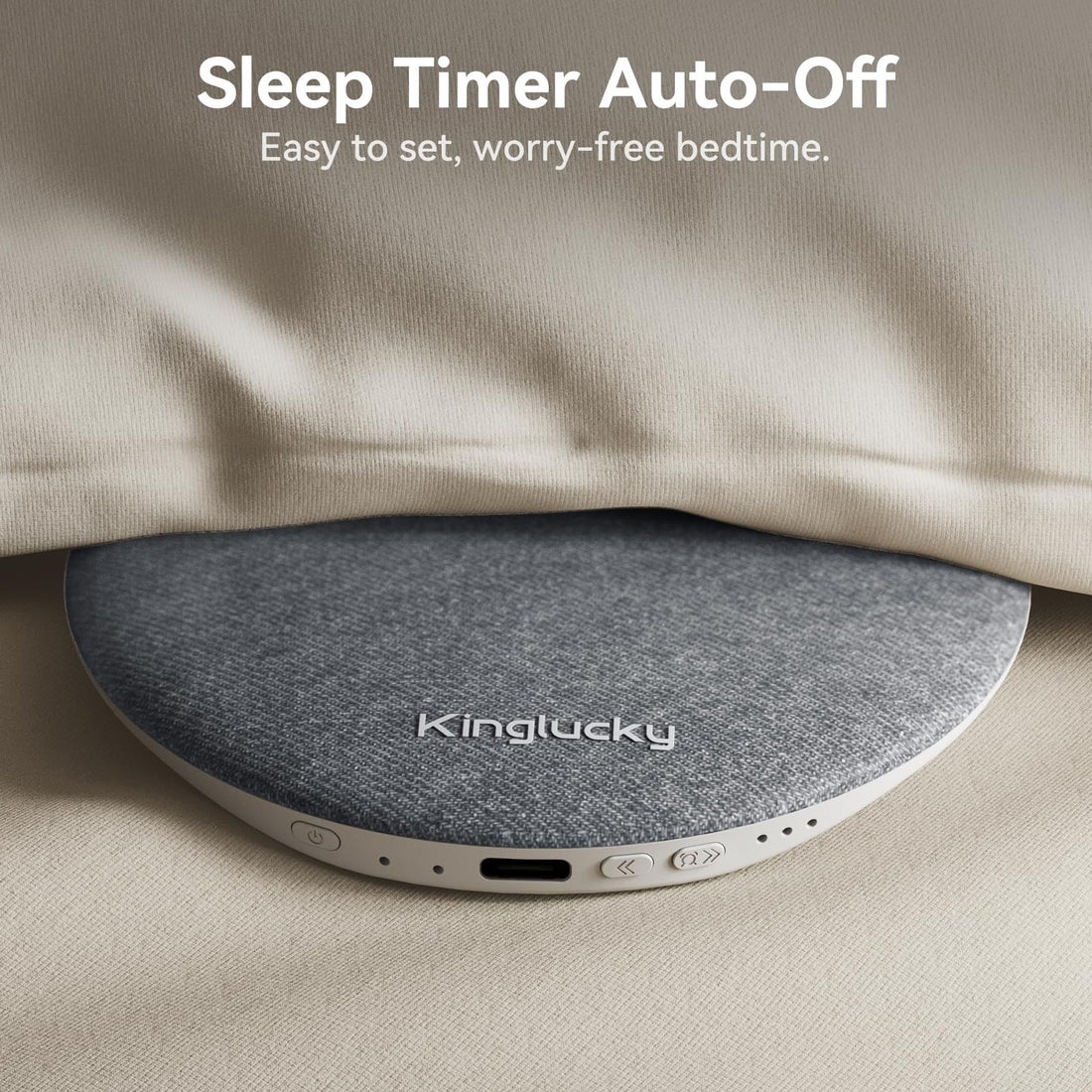 Pillow Speaker for Sleeping, wireless, no ear pods needed, Bluetooth , Under Pillow with Built-in Sound Machine for Sleeping, White & Pink Noise Sound, made by Kinglucky--TCoU Recommendations from Amazon Products