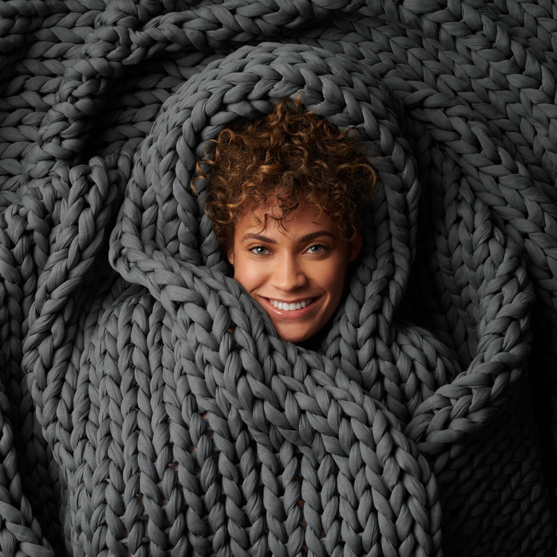 Weighted Blankets--Bearaby Cotton Hand-Knit Weighted Blankets for Adults - Chunky Knit Blanket - Sustainable, Breathable, Organic, Cooling Weighted Blanket - Machine Washable (Midnight Blue, 15 lbs, 40"x72"), TCoU Recommendations from Amazon Products