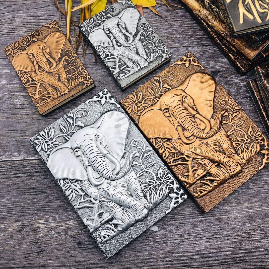 Journal Writing Embossed Leather Notebook - Antique Handmade Leather Daily Notepad Sketchbook, Travel Diary & Notebooks to Write in, Phoenix Gift For Men & Women, with Golden Classic Pen, (Bronze), TCoU Recommendations from Amazon Products