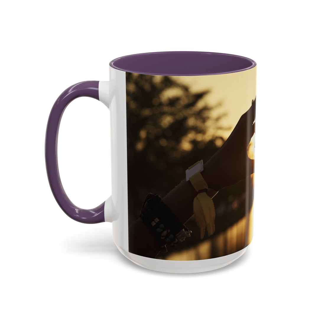TCoU--Take Care of You -- Love Heart Sunset Accent Coffee Mug – Perfect to start your Morning choose from 11/15 oz. and many colors