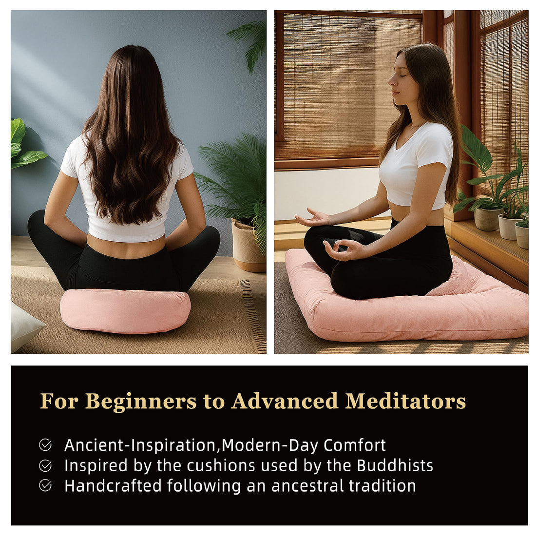 Meditation Cushion Set with Buckwheat Hulls & Memory Foam by Zafu- Ergonomic Support for Yoga & Sitting - Removable Machine-Washable Luxury Velvet Cover - for Adults and Kids (Blue),TCoU Recommendations from Amazon Products