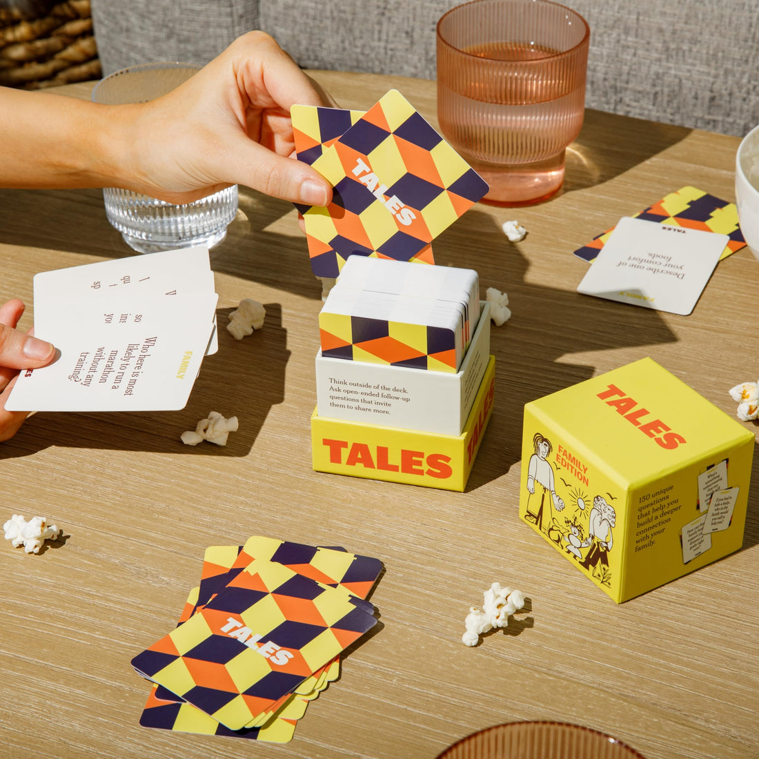 Party game--TALES 150 Life Story Interview Kit, Conversation Cards, for Grandparents, Parents, Families, Adults, Game Night, Road Trips, Dinner Table, Getting to Know You (New Edition), TCoU Recommendations from Amazon Products