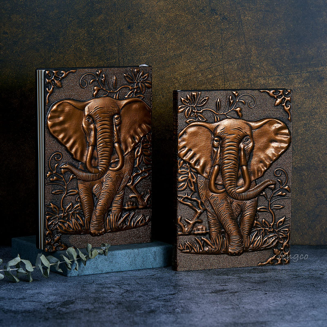Journal Writing Embossed Leather Notebook - Antique Handmade Leather Daily Notepad Sketchbook, Travel Diary & Notebooks to Write in, Phoenix Gift For Men & Women, with Golden Classic Pen, (Bronze), TCoU Recommendations from Amazon Products