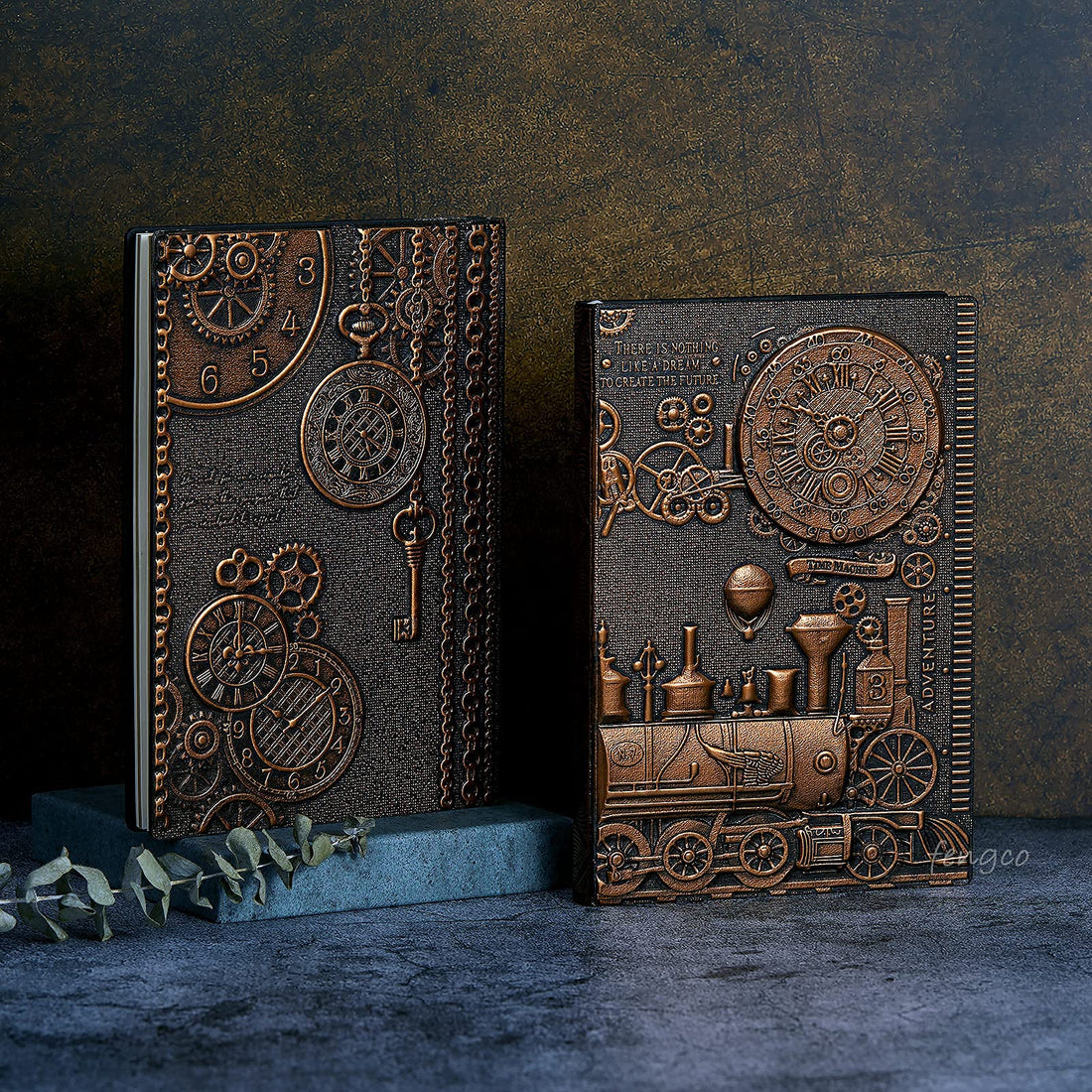 Journal Writing Embossed Leather Notebook - Antique Handmade Leather Daily Notepad Sketchbook, Travel Diary & Notebooks to Write in, Phoenix Gift For Men & Women, with Golden Classic Pen, (Bronze), TCoU Recommendations from Amazon Products