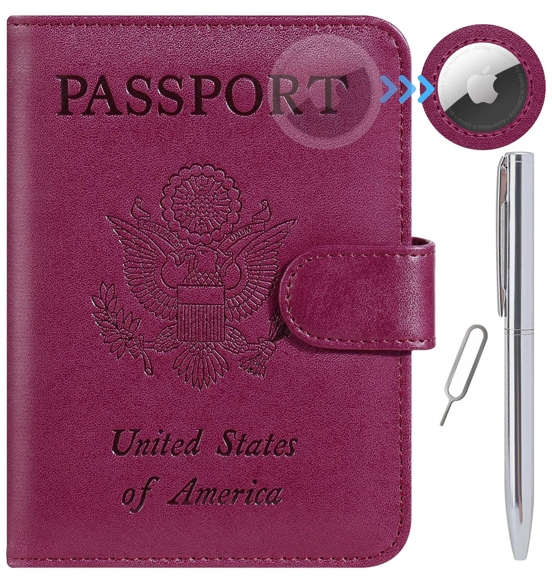 Passport Holder Cover Wallet RFID Blocking Leather Card Case Travel Accessories for Women Men (Pink)-TCoU Recommendations from Amazon Products
