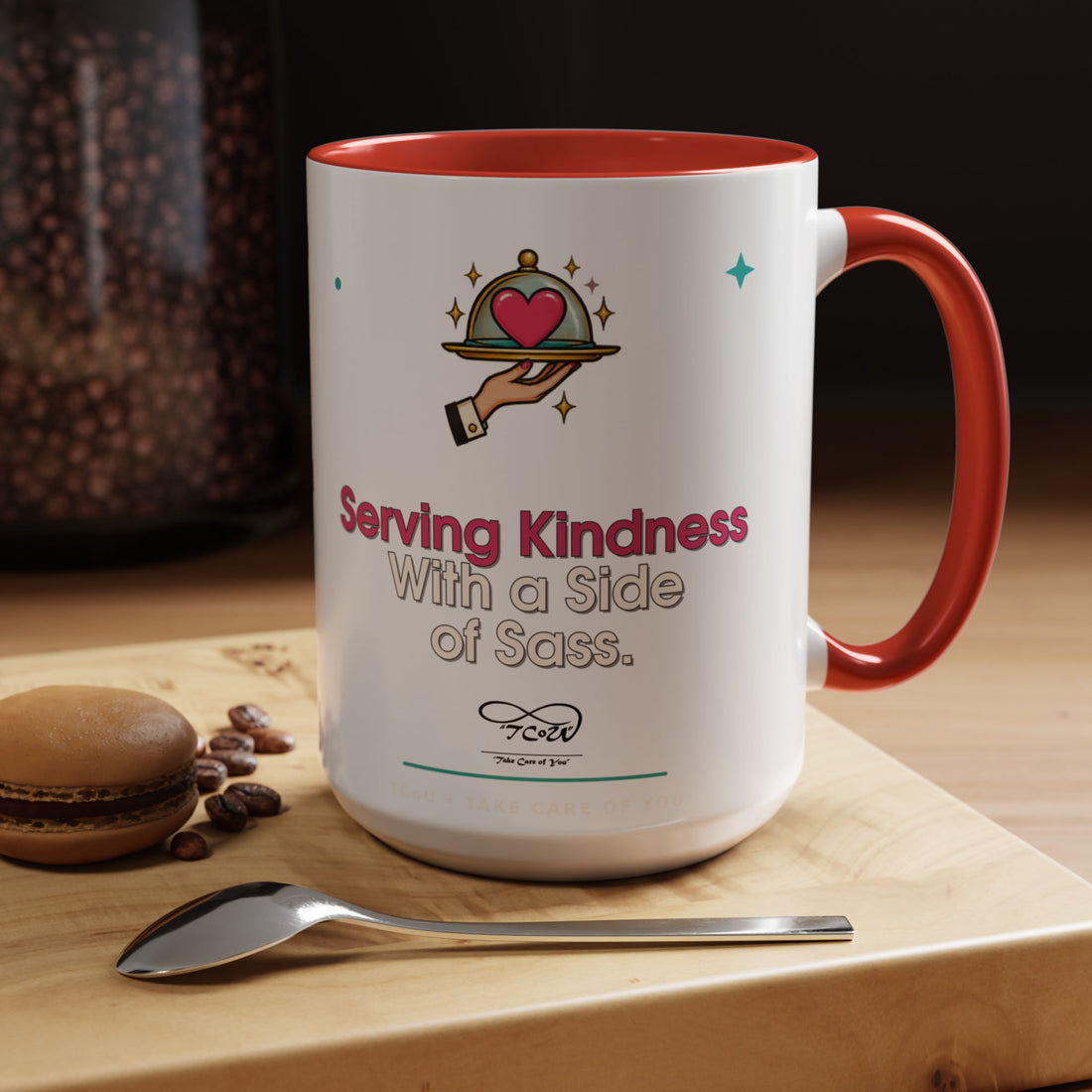 TCoU "Kindness" Coffee Mug — "Serving Kindness with a Side of Sass" Accent Mug