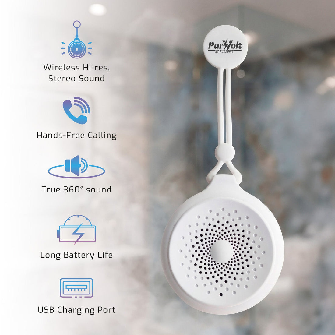 Speaker--Waterproof Shower, Wireless, Portable Speaker – Bluetooth Speaker